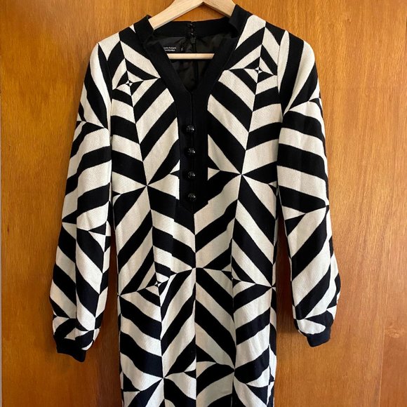 Hayden Harnett Brooklyn Retro Geometric Sweater Dress XS - Picture 1 of 8